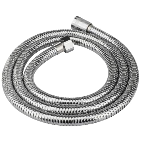 Duschschlauch 1,5m, Brauseschlauch mit Anti-Verwicklungs- und Anti-Biege-Design, Dusch Schlauch flexibler Chrom-Duschschlauch, druckbeständiges Edelstahlmaterial