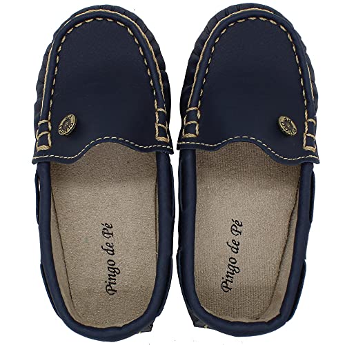 Sapato Mocassim Infantil Masculino Menino Pingo De Pé Azul