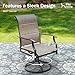 PHI VILLA Swivel Patio Chair Set of 2, 42