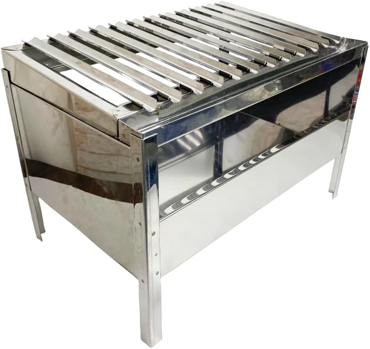 Mini Churrasqueira Movel Parrilla Argentina Portátil Inox Bancada...