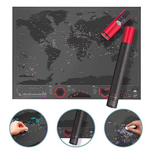 Carte du monde à gratter Edition Capitales