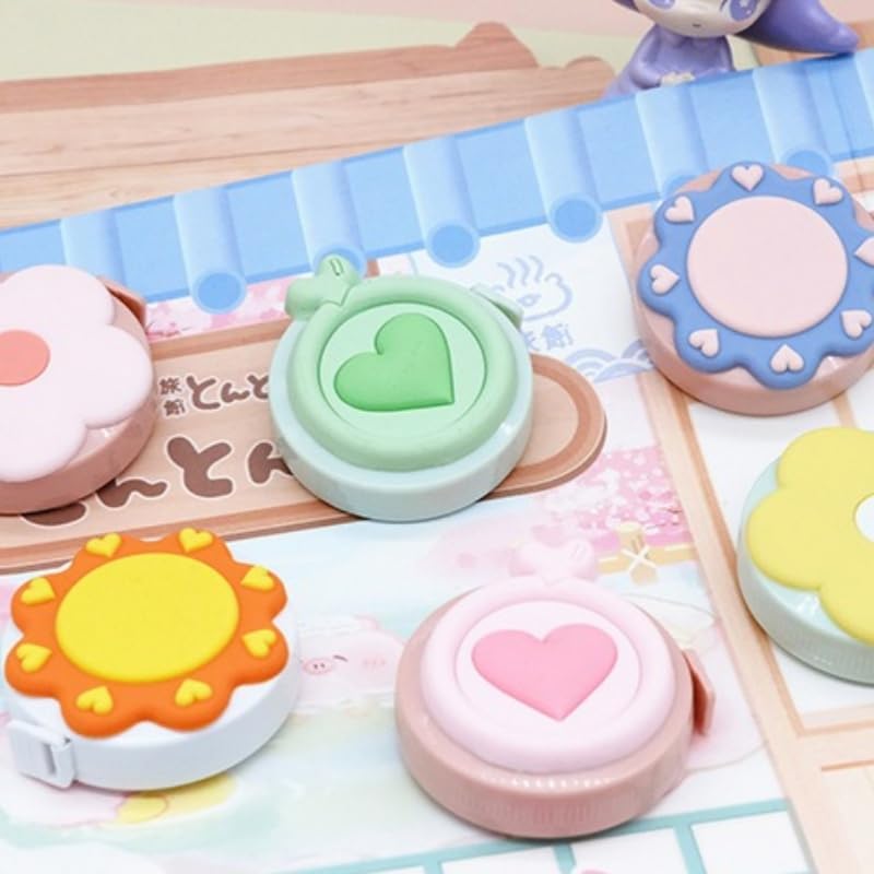 1PC Mini Retractable Tape Measure Cute Compact Dual Scale Design for Sewing Tailoring, Body Waist Arm Measurement, Portable Travel Use, Purple