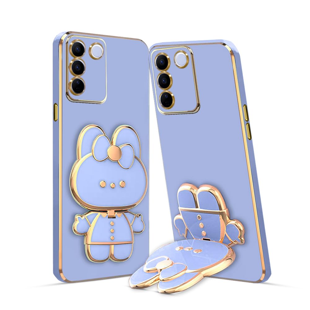 KARWAN Silicone ? 3D Cat Back Cases And Covers Compatible For Vivo V27 5G Kitty Cat Back Cover Case With Stand And Mirror | Camera Protection | Anti-Slip | Folding Stand - Blue (B0CCDRR3TZ) Amazon Price History, Amazon Price Tracker