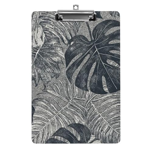 Porte-bloc acrylique Monstera format A4 pour bureau et enseignants