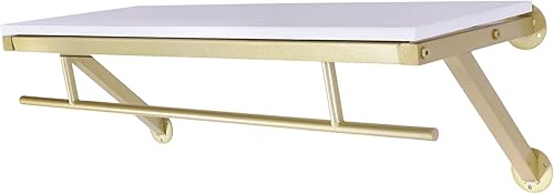 Perchero de pared para colgar ropa, ahorro de espacio, con estante superior, barra colgante multiusos desmontable para tiendas de ropa, hoteles,