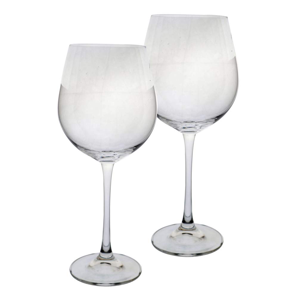 Bohemia Crystal Vintage Set of Goblets for Red Wine, Glass, Transparent, 85 cl, 2 Pcs