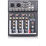 Audio Mixer Mini Portable Audio Mixer With USB DJ Sound Mixing Console MP3 Jack 4 Channel Karaoke 48V Amplifier For Karaoke KTV Match Party Audio Mixers