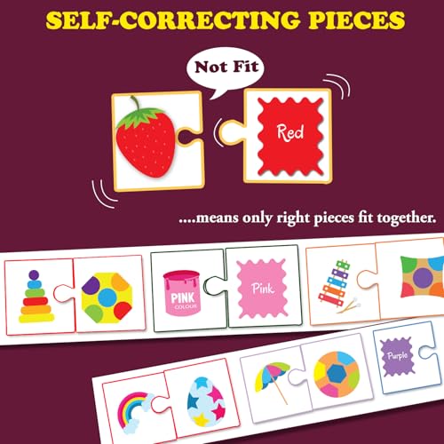 Image of Colors Match Jigsaw Puzzle Connecting 2-piece (Set of 21 pcs) for Kids, Childrens and Toddlers - Early Learning Educational Brain Booster with Fun and Engaging - Ages 4+