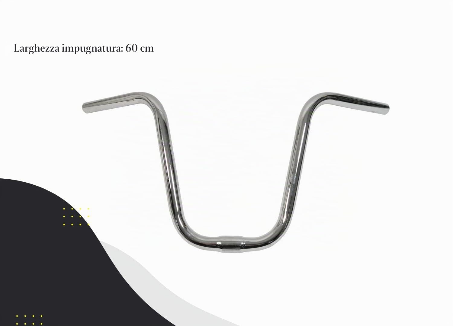 VDP Bonanza - Manubrio Alto per Bicicletta Chopper e Singlespeed - Manubrio Piatto Bar