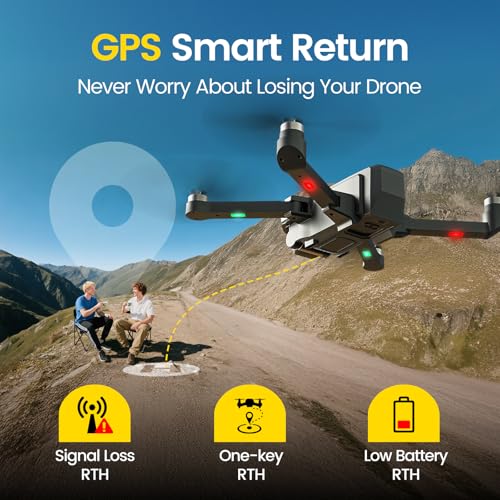 DEERC D35Pro Drone with Camera 4K Professional for Adults, RC Quadcopter with HD Screen on Controller, Brushless Motor, Follow Me, 5G Transmission, Auto Return, GPS Drone with SD Card, 40Mins Flight - Image 6