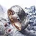 King Will 8mm Hammered Tungsten Rings for Men Women Domed Silver/Rose Gold Brushed Engagement Mens Wedding Band 9