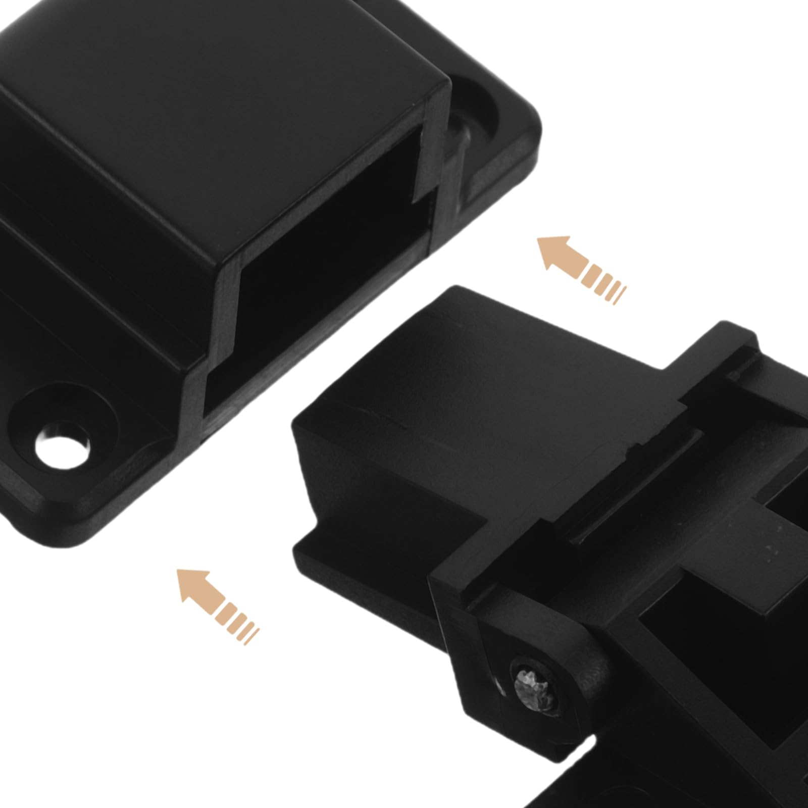 UKCOCO Charnières et Compatibilité Noires en Plastique Structure Stable pour Couvercle Anti-poussière de Platine Vinyle pour Installation Audio Domestique