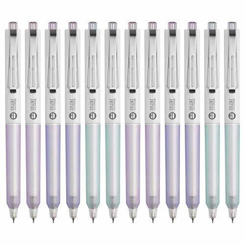 Image of Anupam Sylent Roller Gel Pen 0.5 mm, Waterproof Smooth Quick-Dry Dark Ink, Comfortable Grip Exam & Office Pen, Refillable (Multicolour Body BlueInk, Pack of 12)
