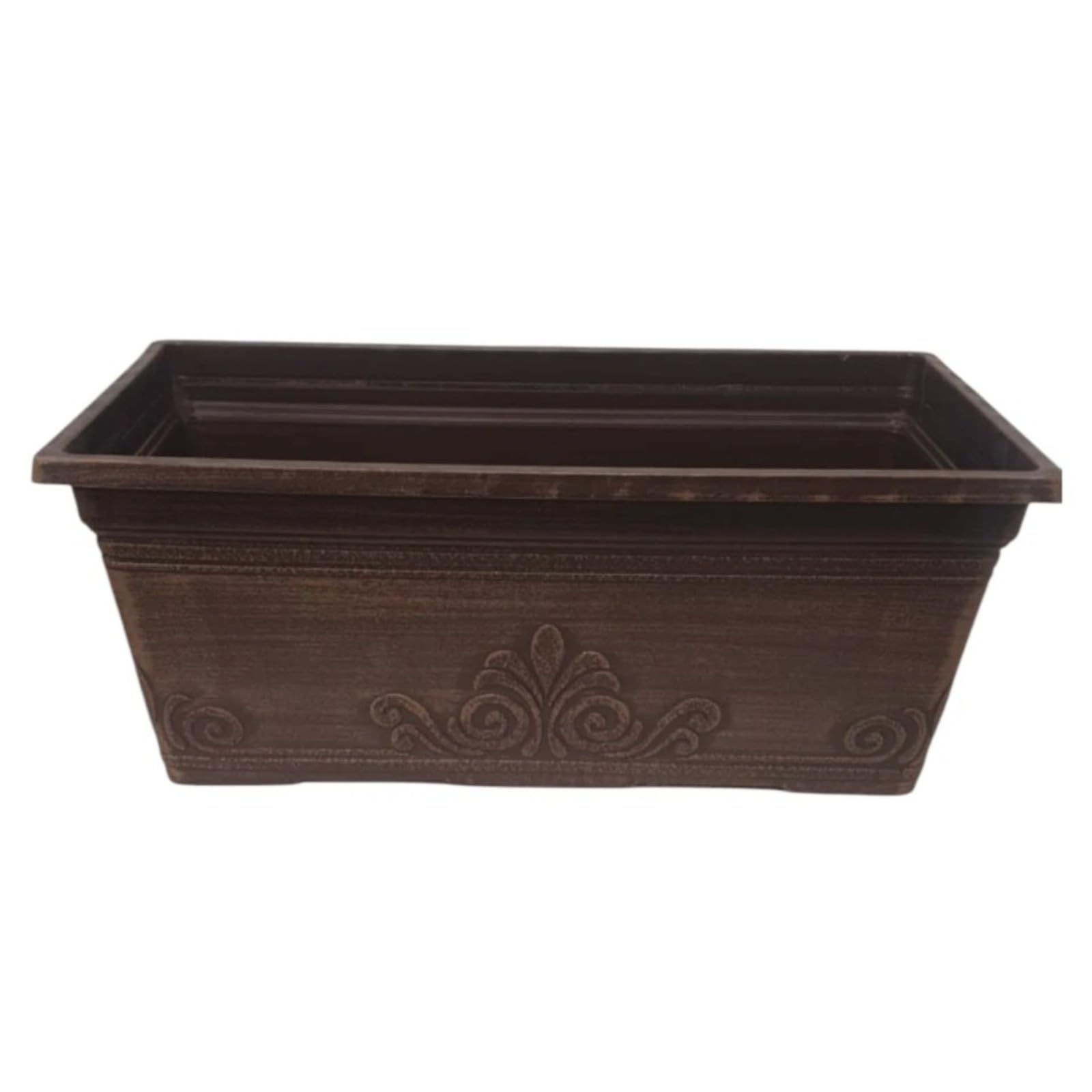 Divas World Rectangular Window Planter Box 15 Inch Outdoor Flower Container with Drainage Holes Lightweight Garden Trough for Balcony, Patio & Windowsill (1)