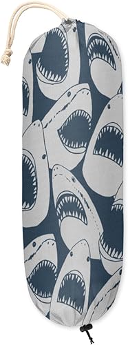 Soporte de bolsa de plástico con boca de tiburón, lavable, grande, soporte para bolsa de comestibles, organizador de bolsas de plástico, organizador