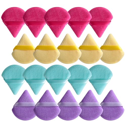 BS-MALL Makeup Sponge Set 20 Pcs – Premium Portable Super Soft Triangle Puff for Flawless Makeup Application,Beauty Cosmetic Applicators For Daily Use (Multicolored)