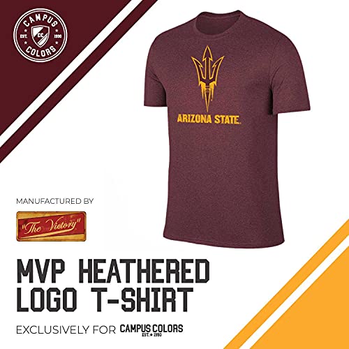 Campus Colors Adult MVP Heathered Cotton Blend T-Shirt - Logo Tshirt - Made from Ringspun - Comfort and Versatility3
