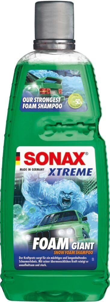 SONAX Xtreme Foam Giant (1 litro) Shampoo Snow Foam per un'esperienza di schiuma potente e duratura | Art-No. 02903000