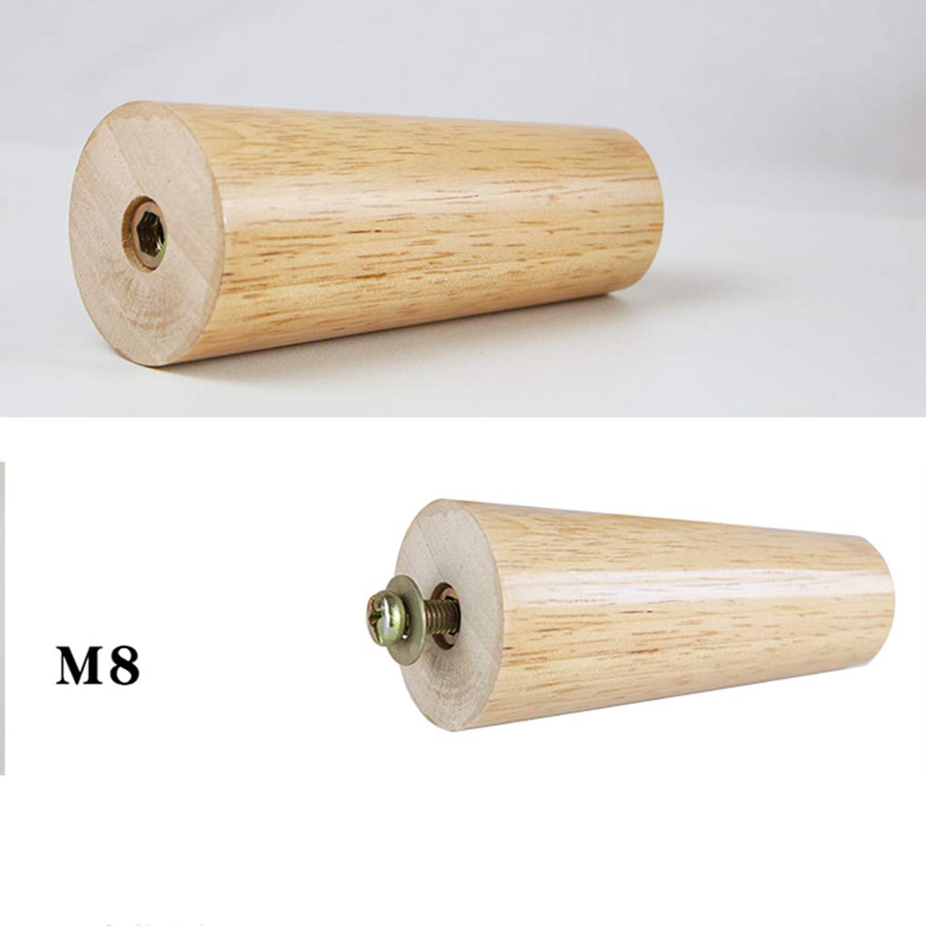 Confezione da 4 gambe di ricambio in legno da 27 cm, per divano letto e sedia, solidi piedini filettati conici M8 per decorazioni fai da te, gambe moderne per mobili in pelliccia