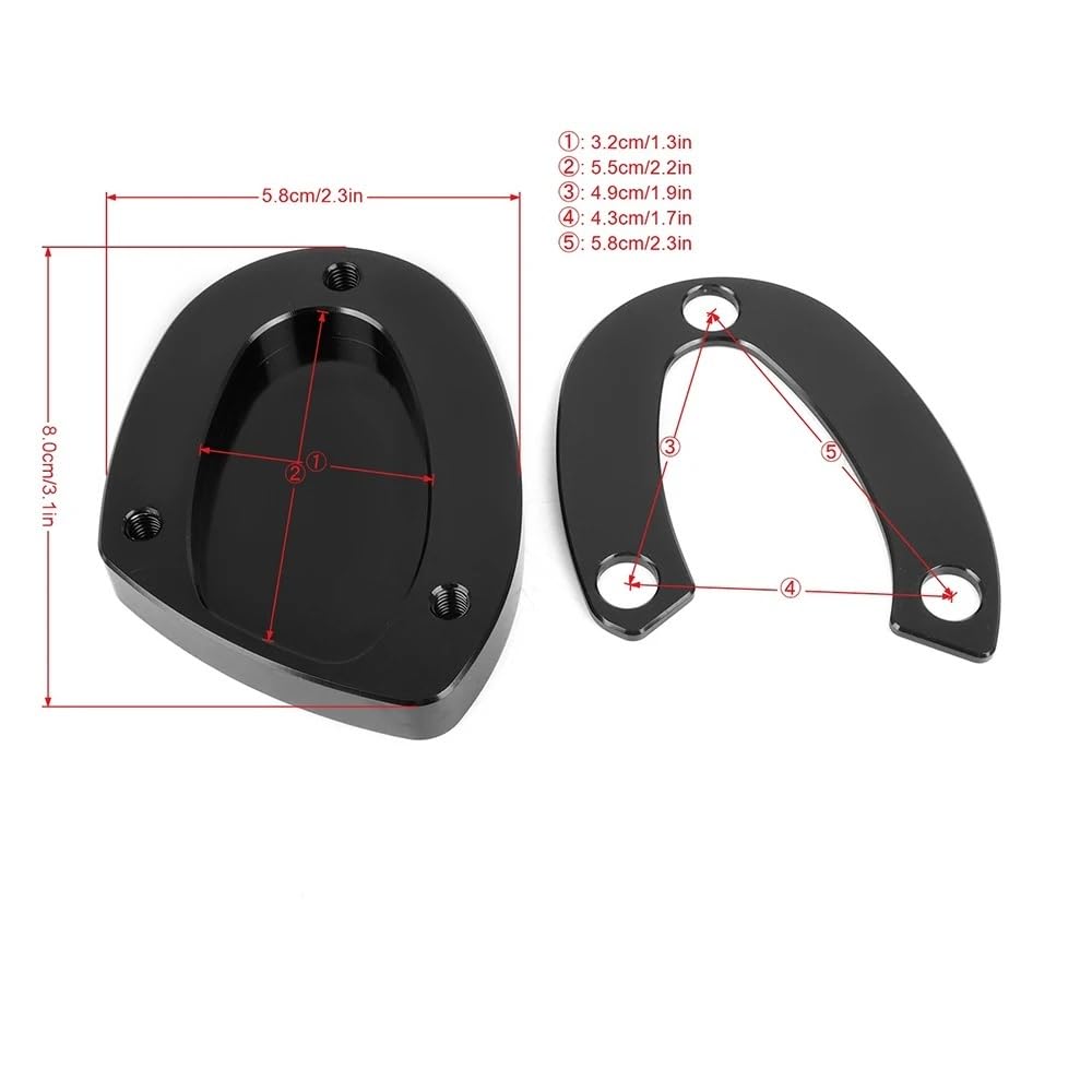 Béquille Latérale Pied Moto Pour Street Triple R675 675 675RX 765R 765S 765R 765RS Béquille Latérale Extension De Support Agrandisseur R 675 RX 765 S RS