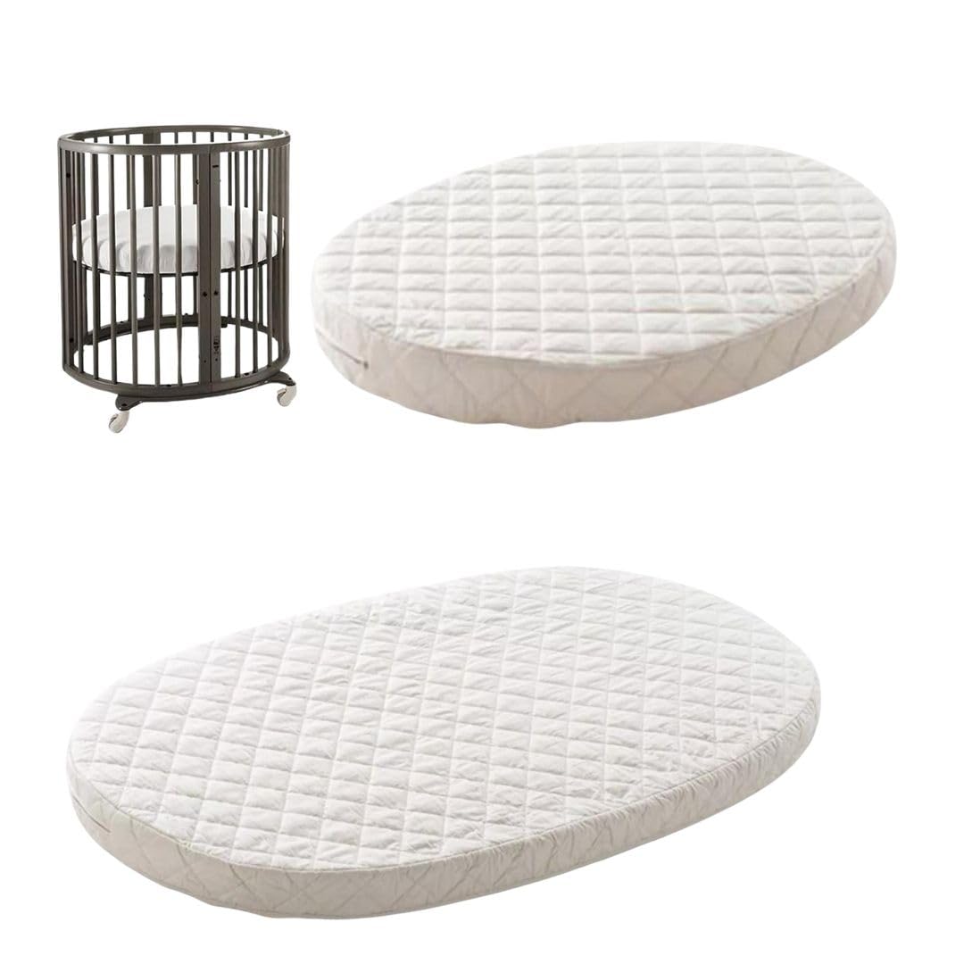 Anti Allergy Foam Mattress for Stokke Sleepi Cot Bed Highly Breathable, Water-Resistant Quilted Cover Premium Baby Mattress (115 x 69 x 7.5 cm)