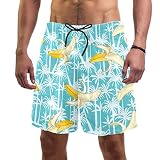 Eslifey Badehose mit Bananen-Muster, elastische Badehose für Herren Gr. XXL, multi
