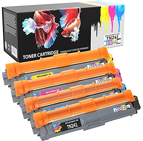 Prestige Cartridge TN 241   Paquete de 4 tóneres de tinta para Brother, multicolor