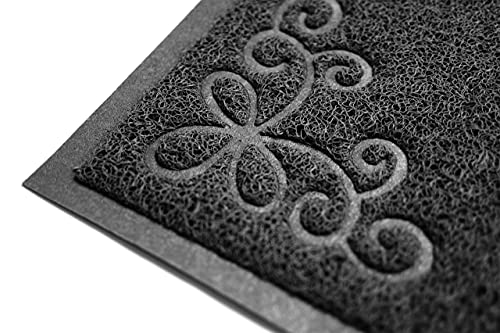 Floor Runners Indoor Outdoor Floor Runner Non Skid - Premium 6’X2’ 100% Rubber Pvc Floor Runners Rugs Rubber Backed Kitchen Bath Garage Patio | Waterproof Flexible Inside Outside (Black) #TOP6