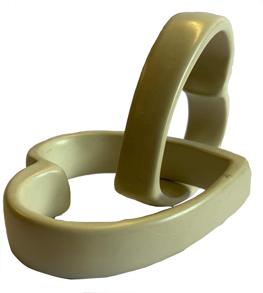 Soapstone Joined Hearts Ornament In Natural - Fair Trade And Hand Crafted In Kenya