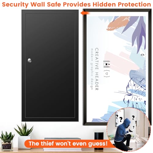 Image of 29.53 inch Tall Wall Safe [ 33% Larger Capacity ] with 2 Removable Shelf & Lock