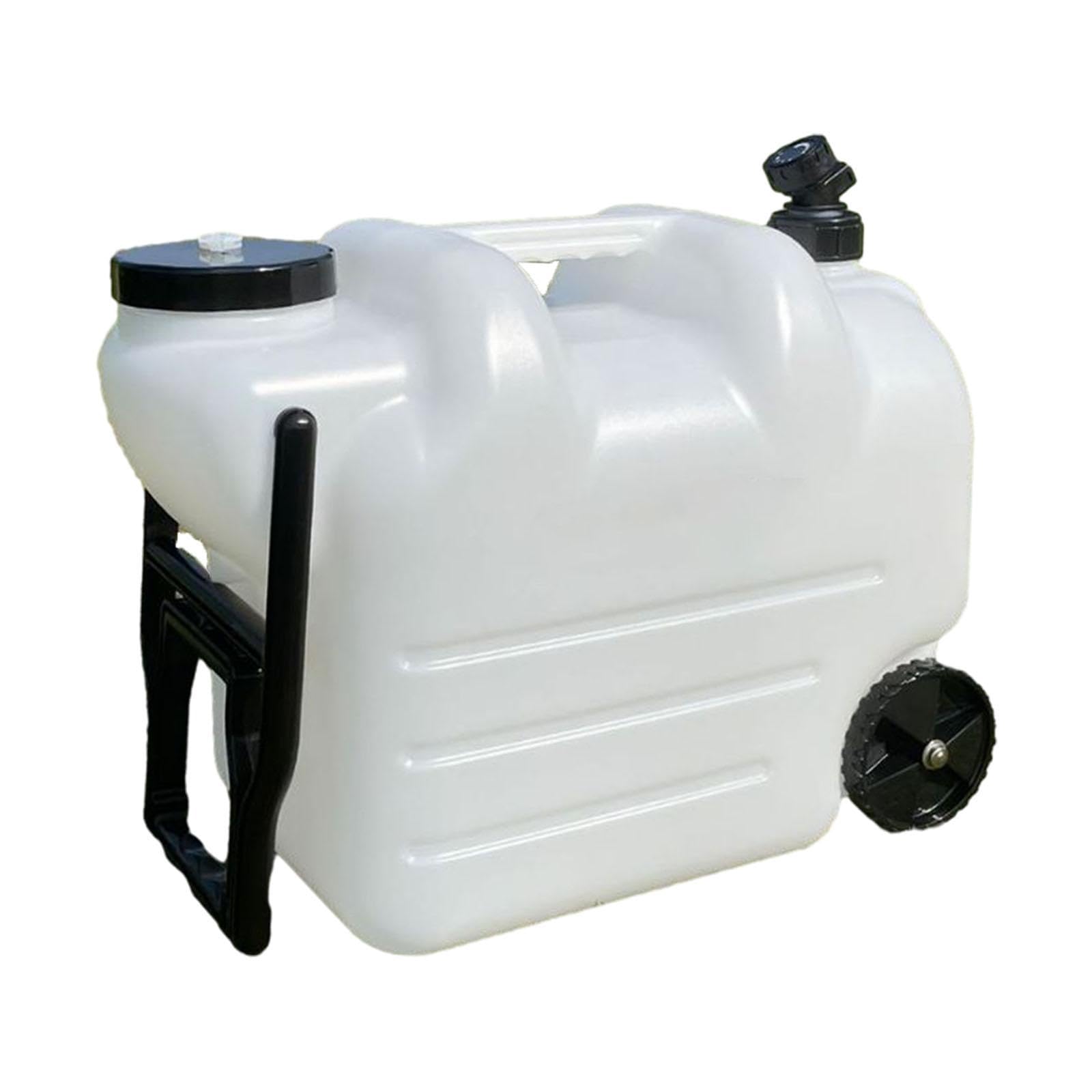 Contenedor de Agua Portátil Garrafa con Grifo Asa Ruedas Apertura Ancha Resistente Transporte Y Almacenamiento Adecuado para Picnic Salidas Actividade