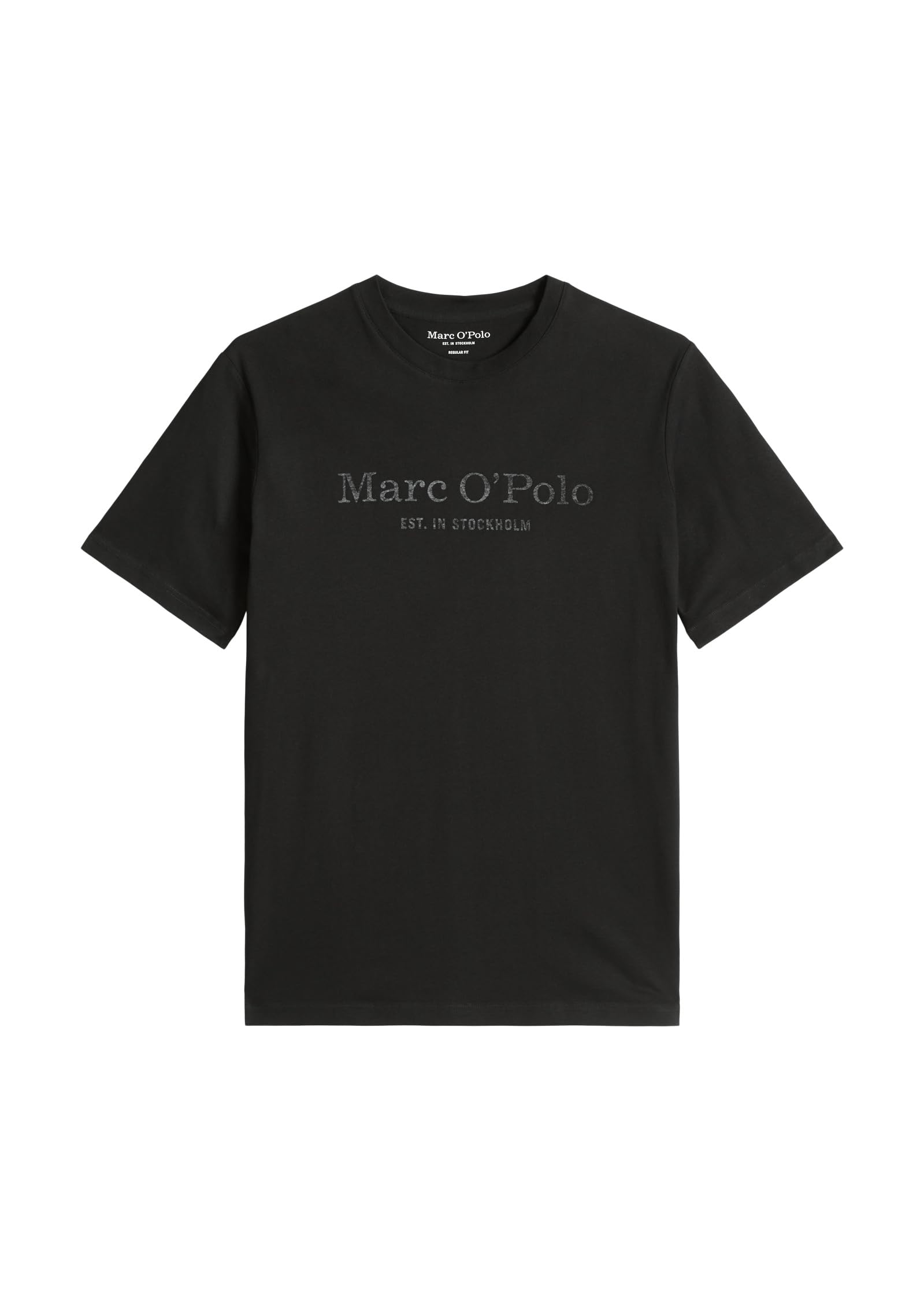 Marc OߴPolo Men's Organic Cotton T-shirt with Round Neck, Black (Black), M