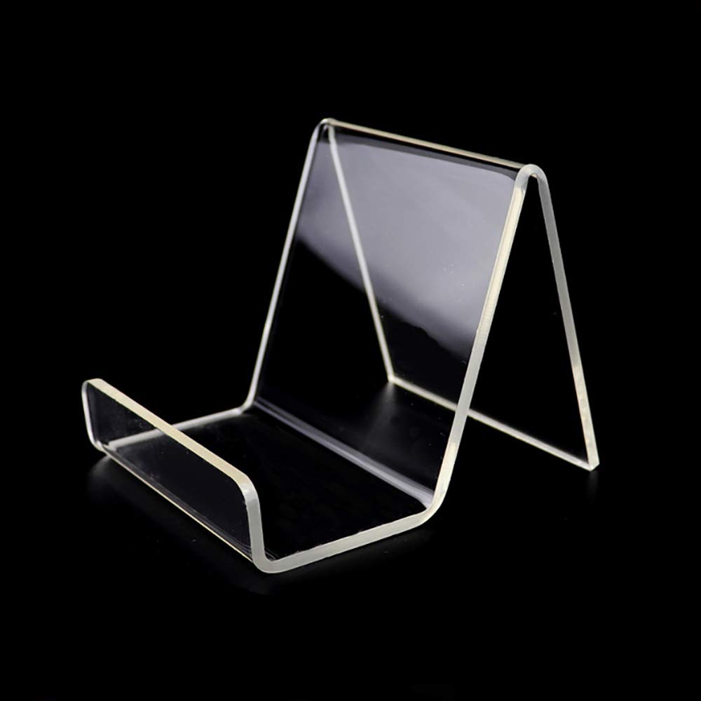 1/2/5x Acrylic Bookend Transparent Acrylic Stand, Book Stand Goods Support Display Table Display Acrylic Display Brochure Stand