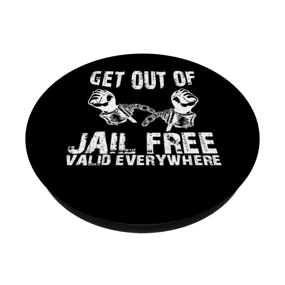 Get Out Of Jail Free PopSockets Adhesive PopGrip, Black - Image 2