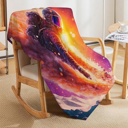 Couverture en flanelle de snowboard plaid chaud 130x180cm - 5