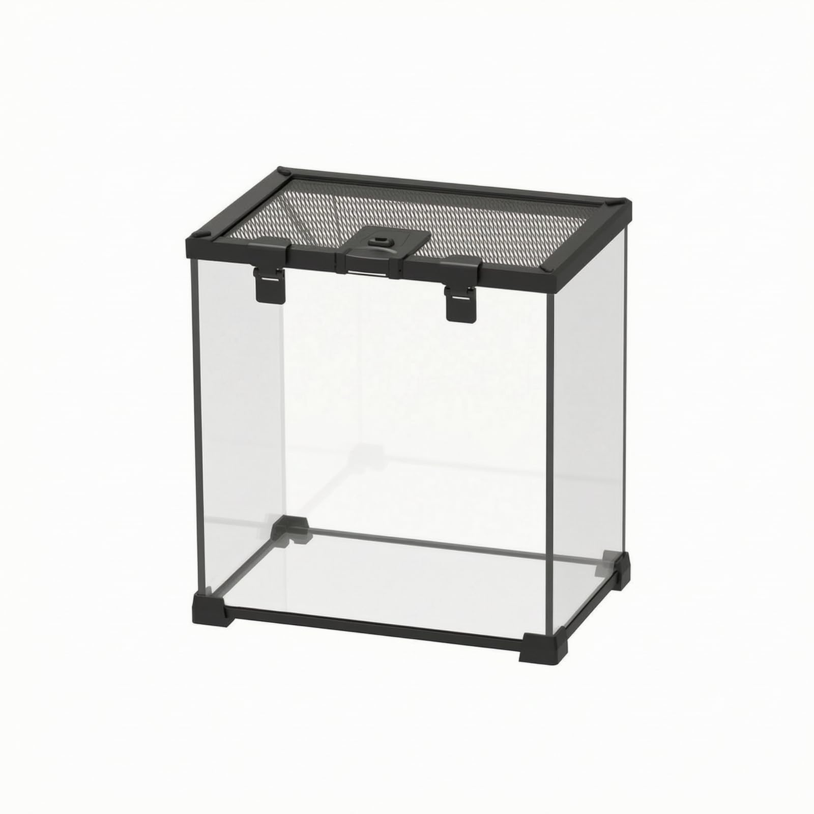 KESOTO Terrario con Coperchio Ventilato in Rete Sicuro Resistente per Casa, 30x20x30cm