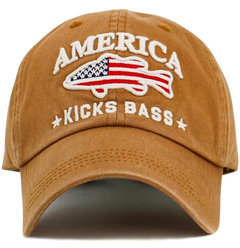Image of KBETHOS Outdoor Hunting Fishing Lake Life Tactical Distressed Baseball Cap Dad Hats Adjustable Unisex