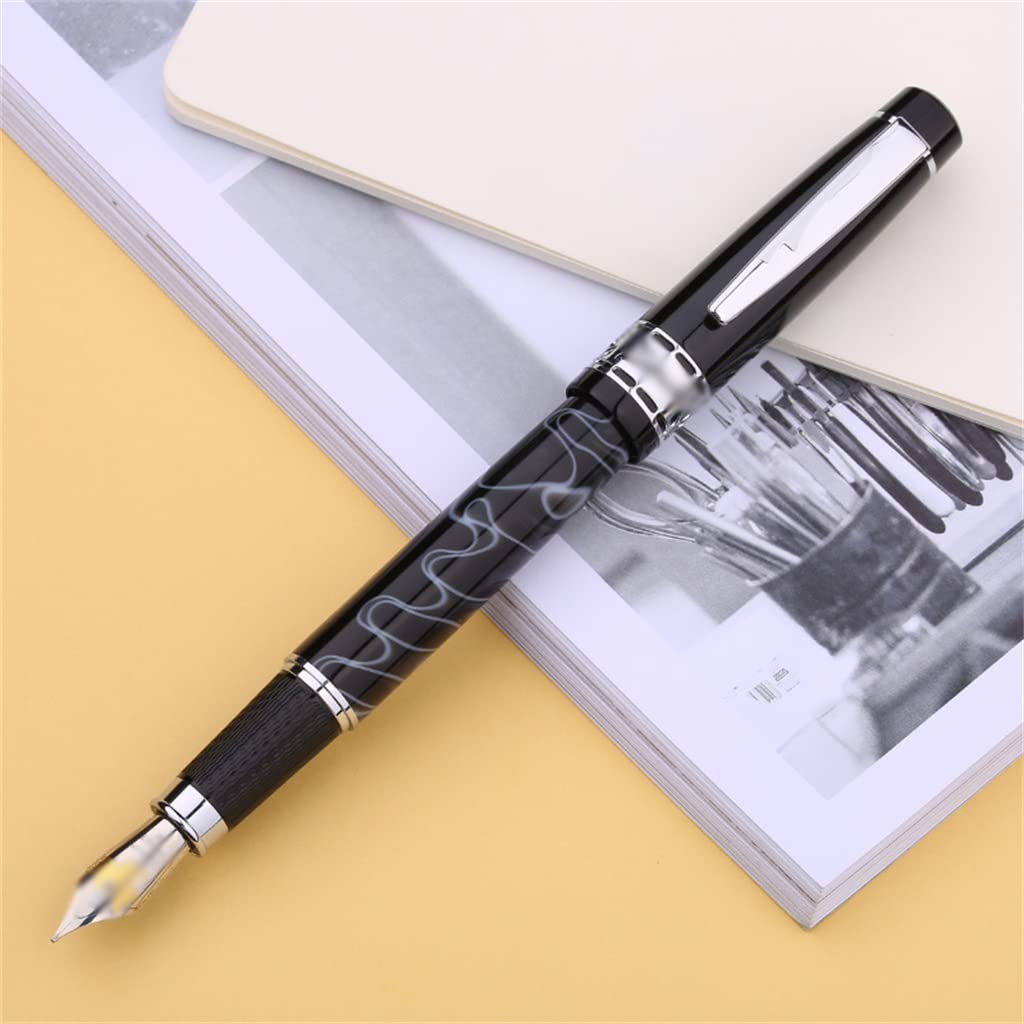 Penna stilografica, pennino medio, 0,7 mm, penna a inchiostro per ufficio, lavoro, scuola, casa