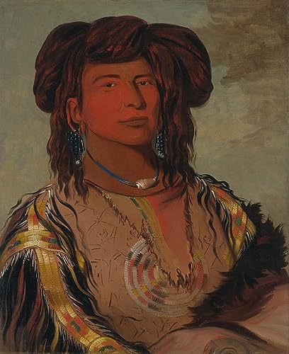 Toile George Catlin Chef Miniconjou Art Classique pour Décoration Murale de Bureau 60x90cm