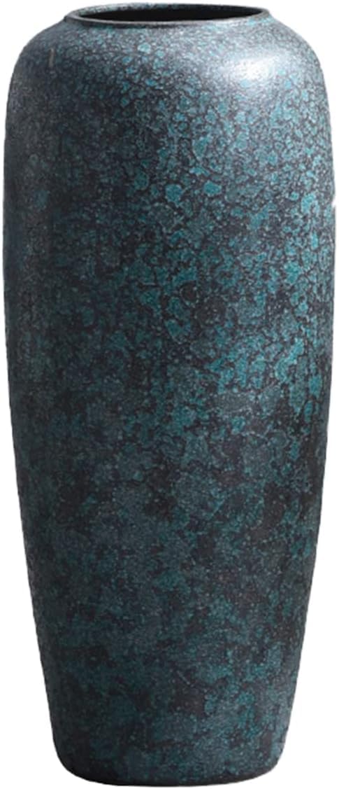asdchZen Vase Large Porcelain Vase, Floor Ceramic Vase,51/63/80Cm Tall Vases, Farmhouse Decorative Vase For Living Room,Grey Wolf-26 * 26 * 63cm