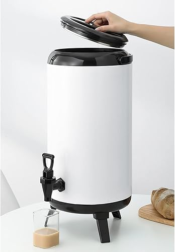 Miniatura 7 de Dispensador de bebidas de agua aislado, jarra térmica aislada de café frío y caliente con termómetro, jarra de agua dispensador de té helado de