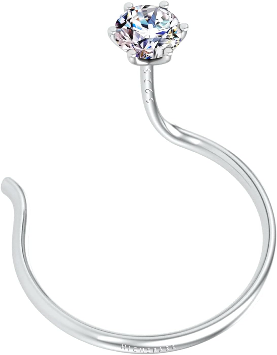 92.5 Sterling Silver Nose Pin for Women | Simple & Elegant Nose Piercing for Women & Girls | Lovely Gift