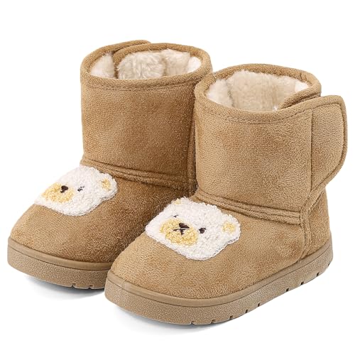 LACOFIA Kinder Mädchen Winterstiefel Kleinkind rutschfeste...