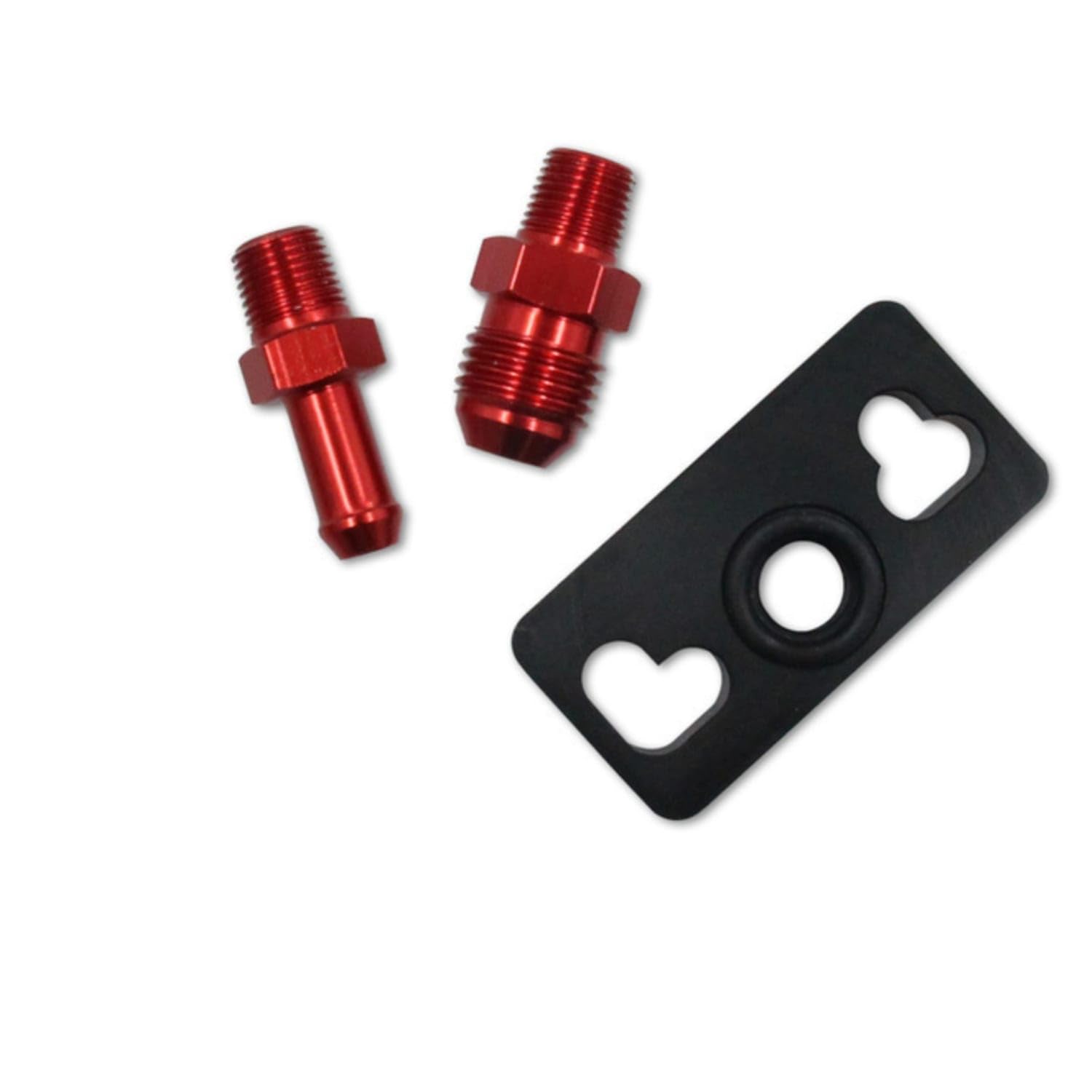 Aluminum Fuel Adapter with Fittings Direct Replacement Fuel Pressure Regulator Adapter Anodized Machined for Car Tuners, Mechanics, Engine Bay, Fuel Rail Adapter-image-25