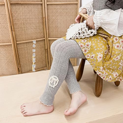 Girls Leggings for Spring 2025 Trendy Fashionable Children's Tights Comfortable Stretch Cropped Pants Elastic Bottoms3
