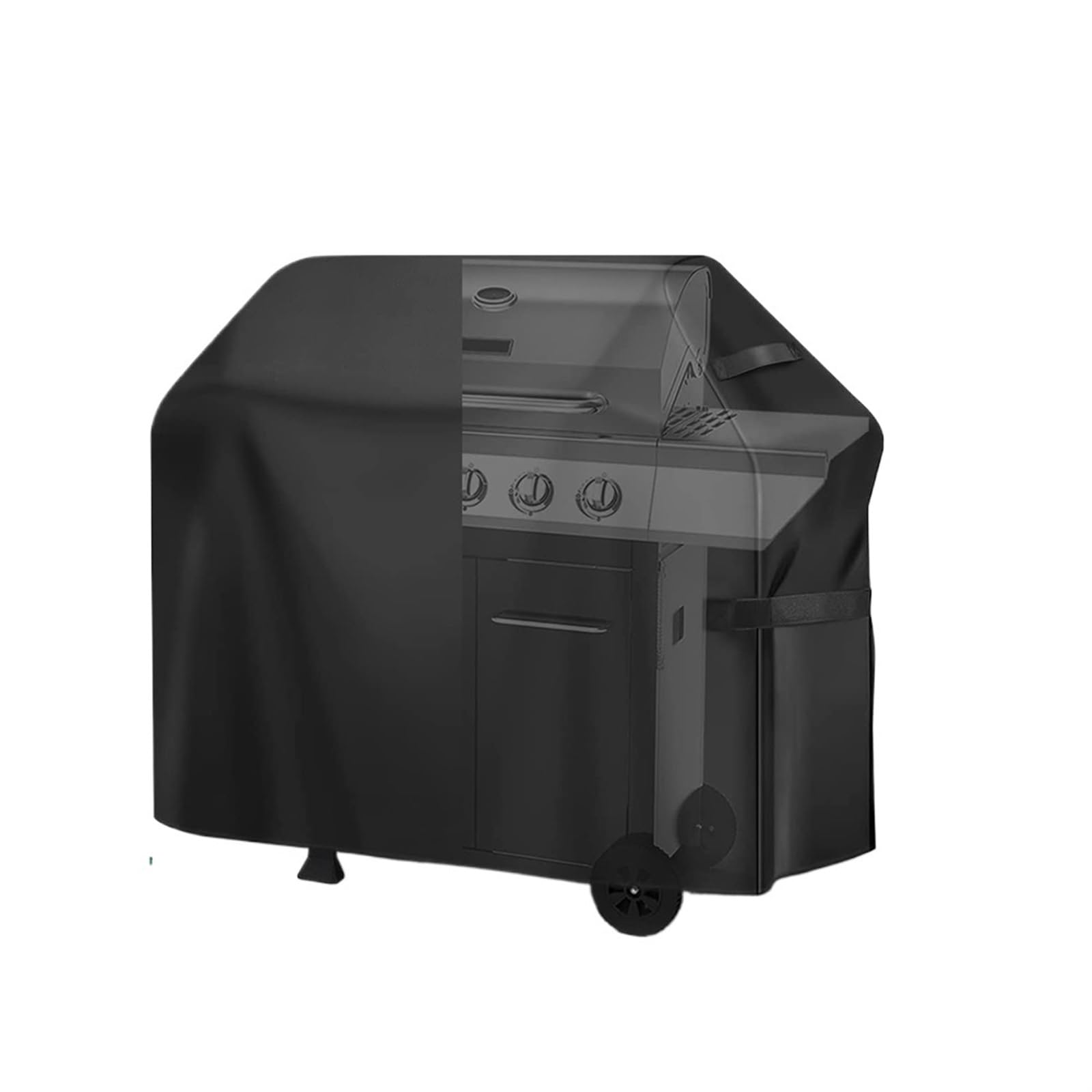 Copertura per griglia in tessuto Oxford 420D, copertura rotonda per barbecue, protezione dalla pioggia, accessorio da giardino per barbecue (S, 145 x 61 x 117 cm)