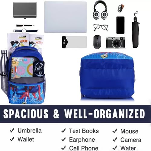 Image of GOOD STAR Polyester kids Primary School Backpack, 30 Litres, Cartoon Print, for Nursery to 5th Standard Boys and Girls Tuition Lightweight cartoon Bag