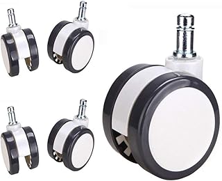 Ruedas giratorias para sillas de oficina de 60 mm ruedas giratorias de goma ruedas de repuesto rodillos suaves y seguros herrajes para muebles (5 piezas)