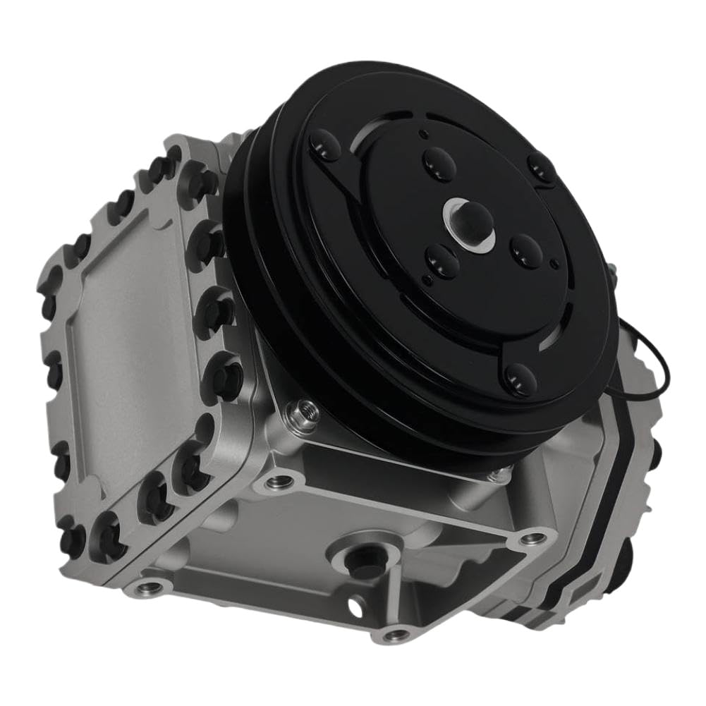 Evmjpmygq Onecolor R134a 2-Groove Ac Compressor Assembly Compatible With York Er210l Series, 12V