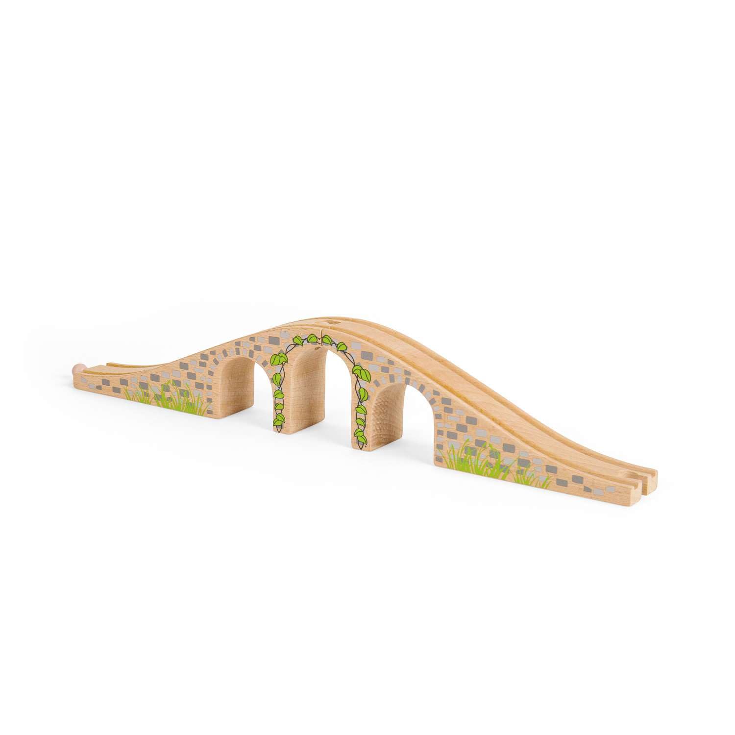 Bigjigs Rail Three Arch Bridge, Train Accessories, Wooden Toys for 3 4 5 Year Olds